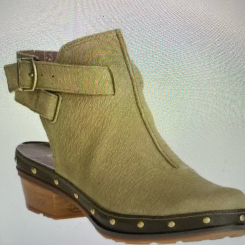Chaco Cataluna Moss Olive Green Waterproof Leather Ankle Strap Clogs - 6…